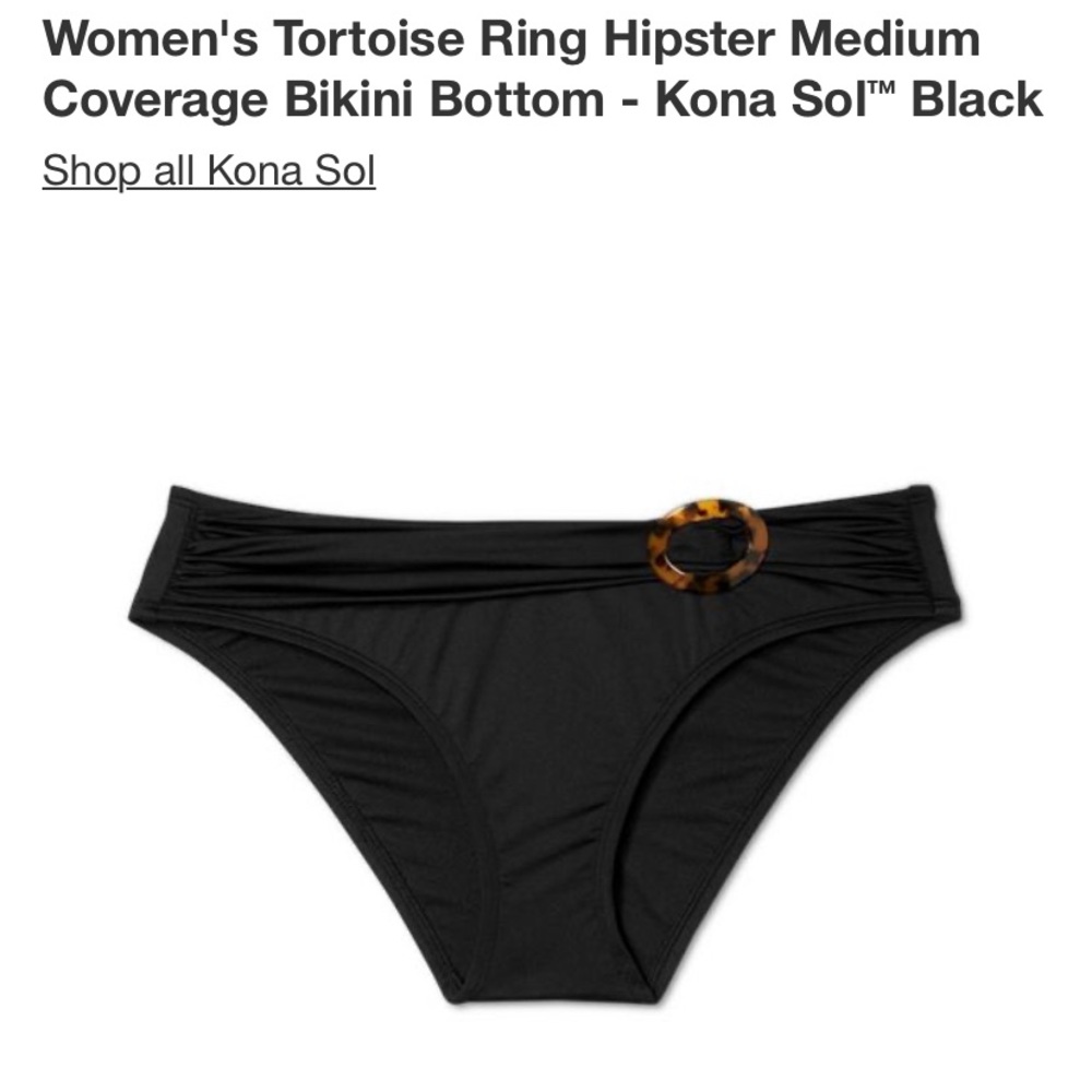 Women’s Size S black bikini bottoms - brand new